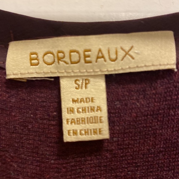 Bordeaux long sleeve top size S - Picture 3 of 4